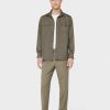 Caruso Overshirt In Nylon Ultra Leggero Verde Militare