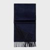 Caruso Sciarpa In Seta Cashmere Blu Notte