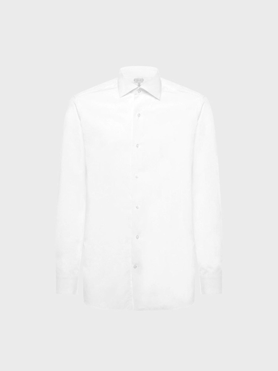 Caruso Camicia Slim In Cotone Bianco