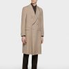 Caruso Cappotto Aida Doppiopetto In Seta Beige