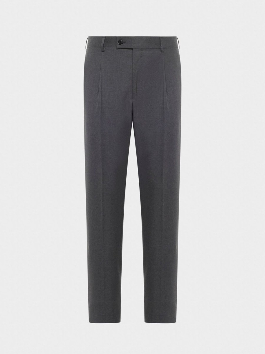 Caruso Pantalone In Zeelander Di Lana Grigio