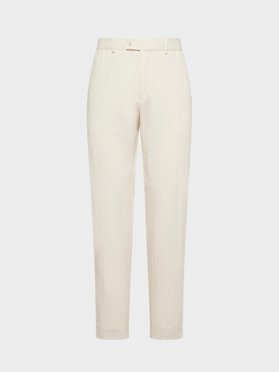 Caruso Pantalone In Cotone Ecru