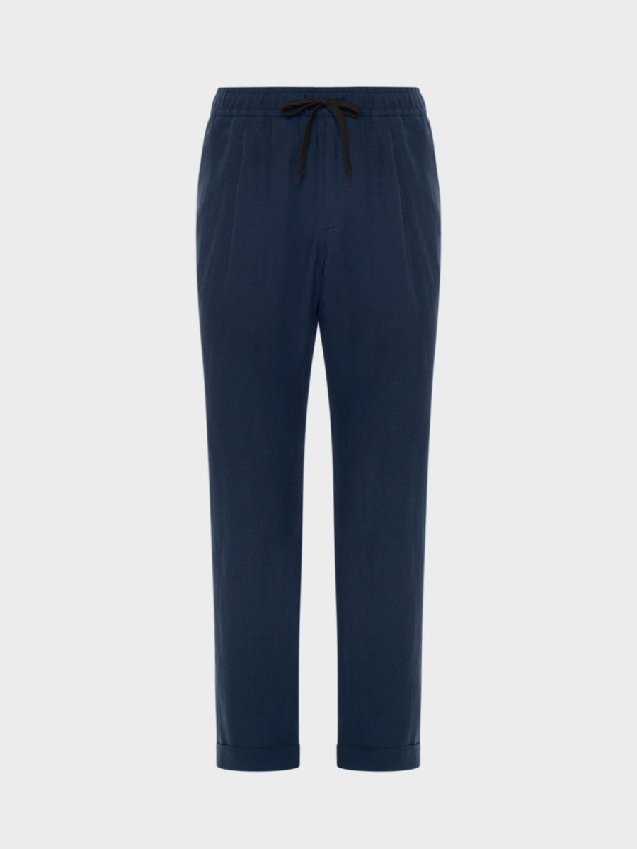 Caruso Pantalone In Lino Blu