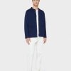 Caruso Giacca-Cardigan In Maglia Punto Milano Blu