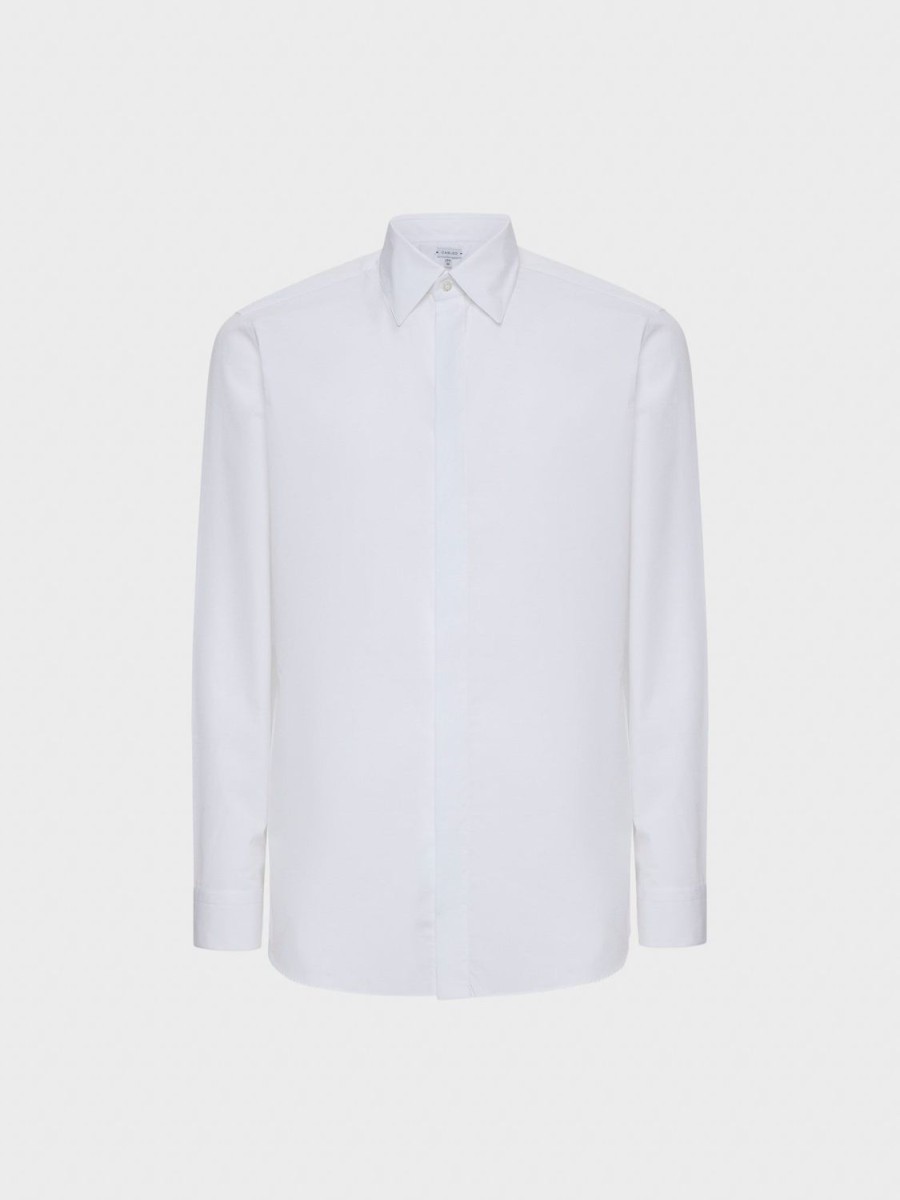 Caruso Camicia Slim In Cotone Bianco